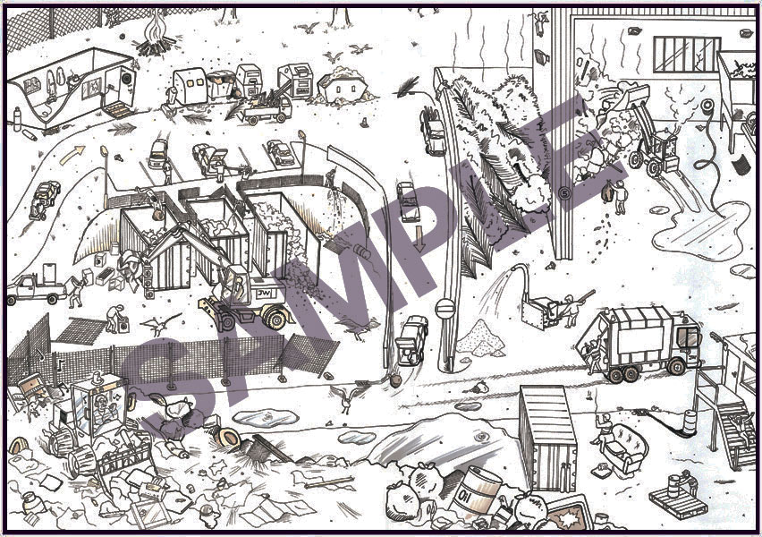 Health and Safety Poster Refuse Tip & Recycling Plant Health and Safety Poster